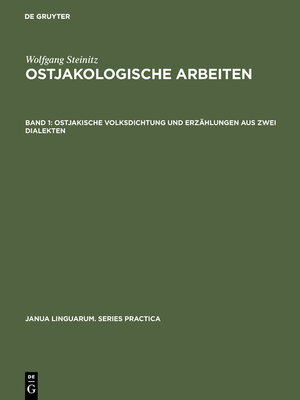 cover image of Ostjakische Volksdichtung und Erzählungen aus zwei Dialekten